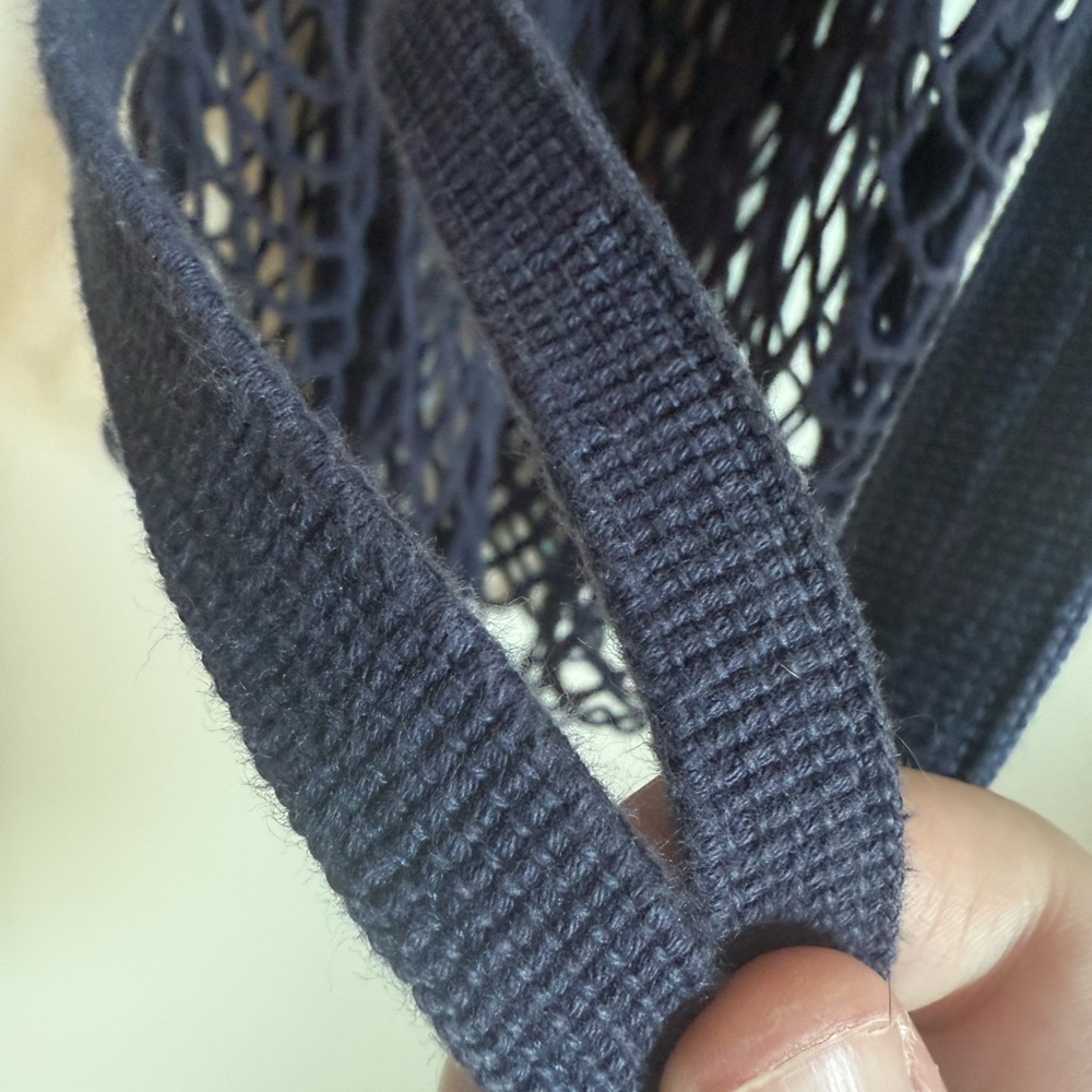 Longchamp Le Pliage Filet Large Mesh Bag in Navy - Picture 8 of 8